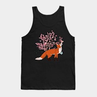 Wildlife Sakura Forest Animal Lover Nature Fox Tank Top